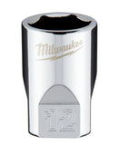 Milwaukee 4932478320 1/4in DRIVE Metric 12MM Standard Socket