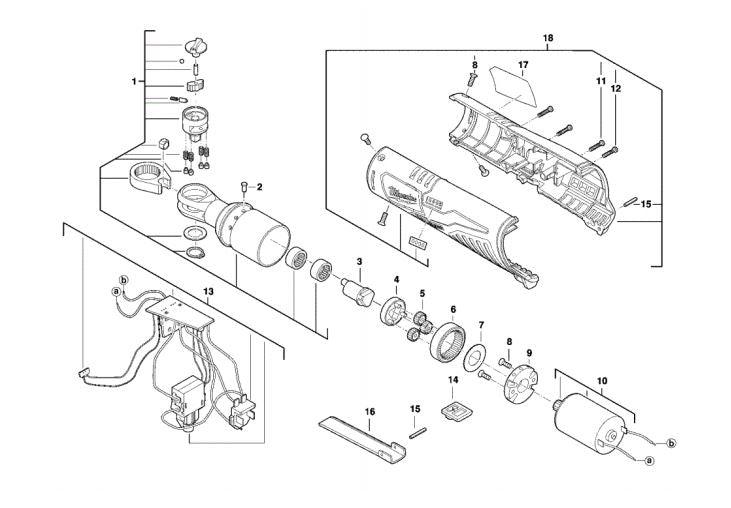 Milwaukee cordless top ratchet parts