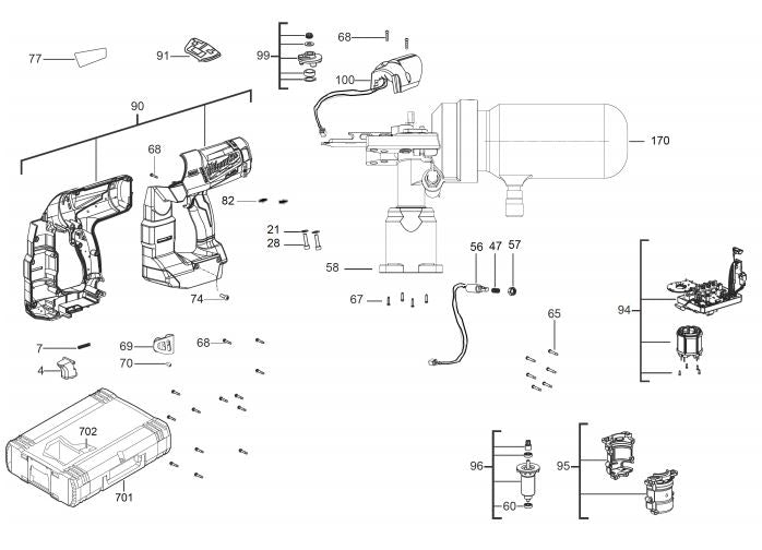 M18CN16GA NAIL GUN - Genuine Milwaukee Replacement Spare Parts