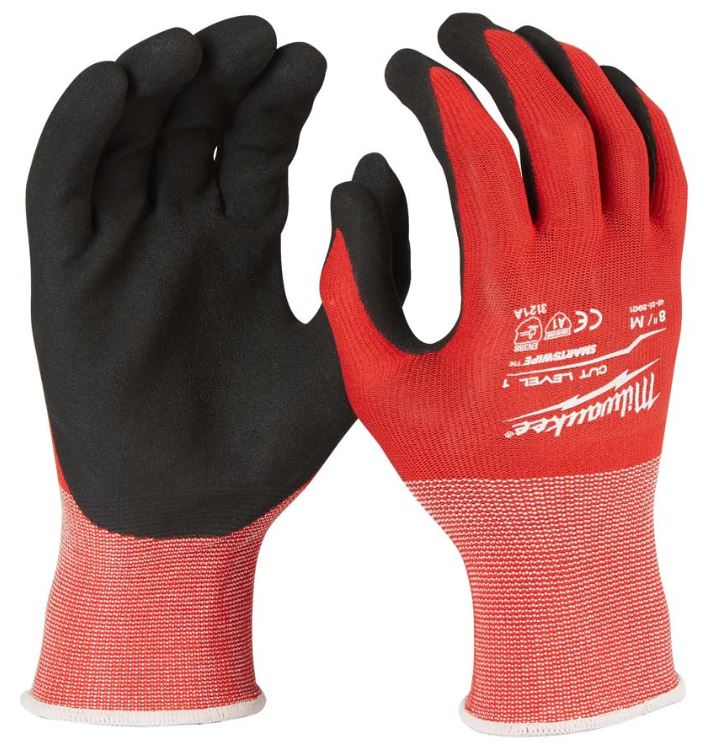 MILWAUKEE 4932471416 CUT LEVEL 1 DIPPED GLOVES - SIZE M