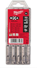 Load image into Gallery viewer, MILWAUKEE 4932352834 MILWAUKEE MX4 5PC SDS PLUS DRILL BIT SET - 5.5MM TO 8MM